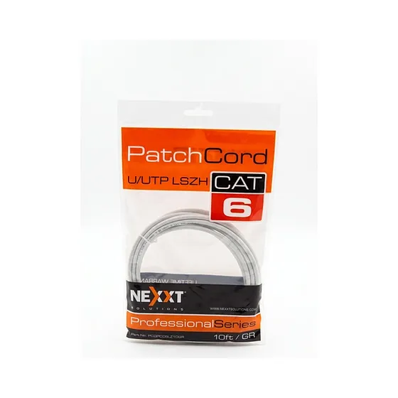 NEXXT UTP PATCH CORD CAT6 10FT LSZH TGR