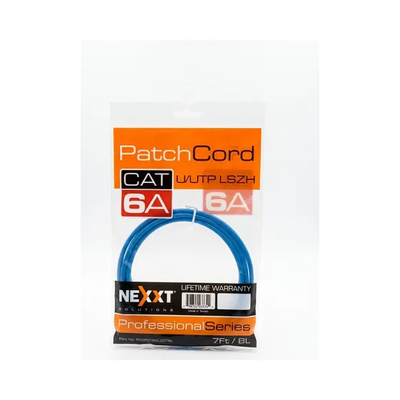 NEXXT UTP PATCH CORD CAT6A 7FT LSZH TBL