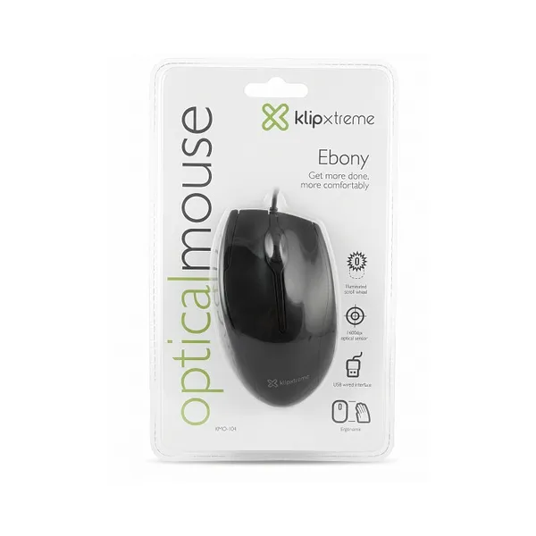 KLIPX OPTICAL MOUSE - USB BLK (KMO-104)