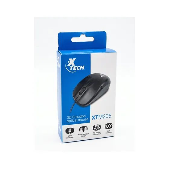 XTECH OPTICAL MOUSE USB 1000DPI XTM-205