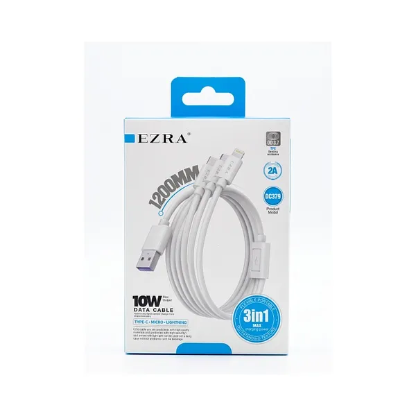 EZRA CABLE DE CARGA 1.2M 3 EN 1 DC379