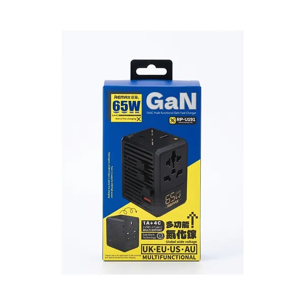 REMAX ADAPTADOR CARGA RAPIDA 65W RP-U19
