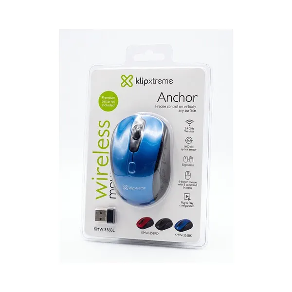 KLIP MOUSE 2.4 GHZ AZUL INAL KMW-356BL