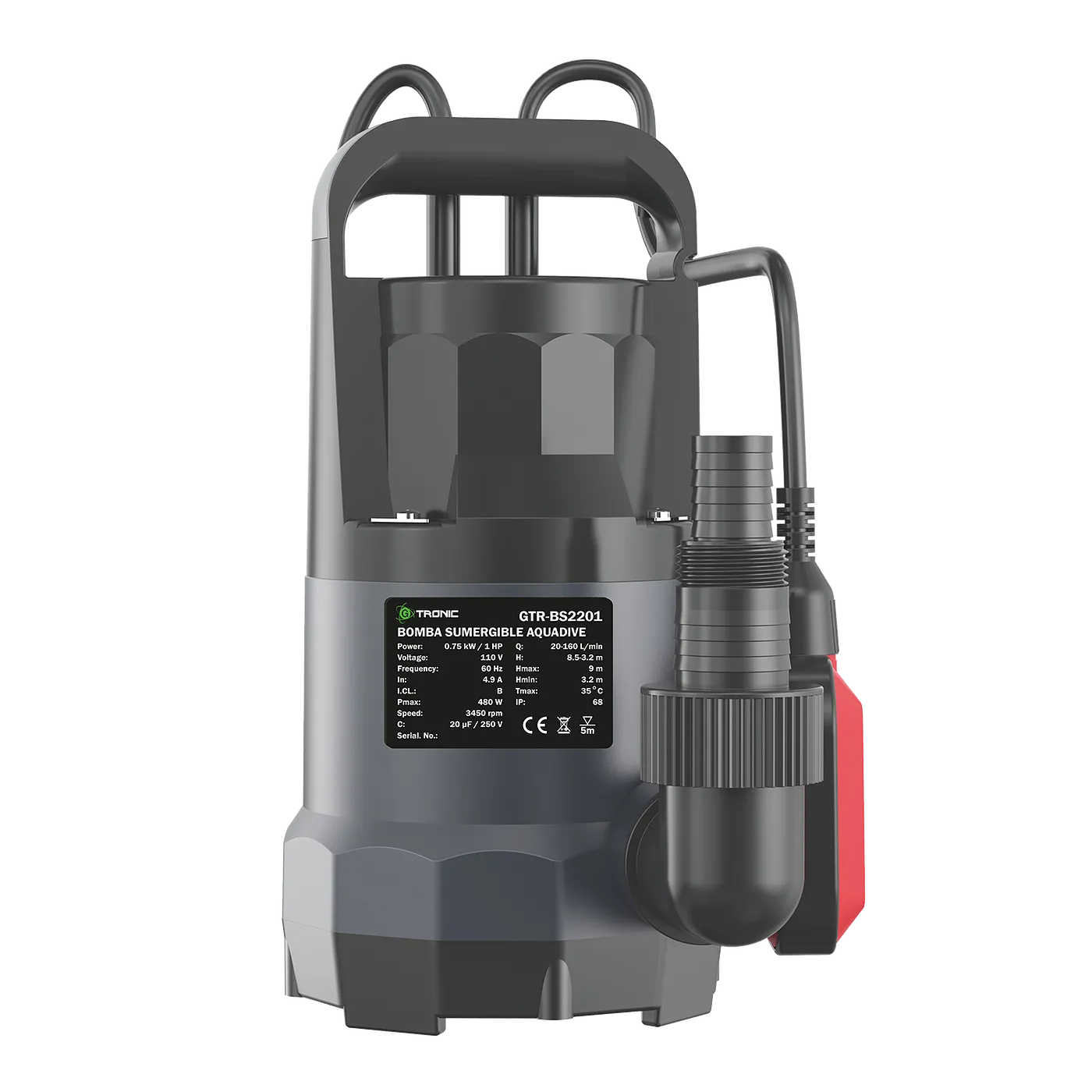 GTRONIC BOMBA SUMERGIBLE AQUADIVE 1 HP
