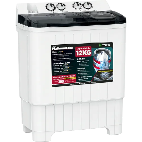 GTRONIC LAVADORA D.T PLAT ELITE WH 12KG