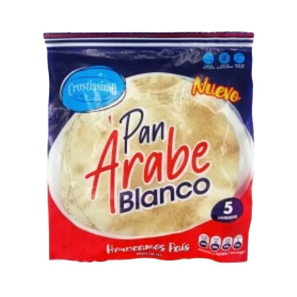 PAN ÁRABE BLANCO CRUST (5 UNIDADES 350 G)