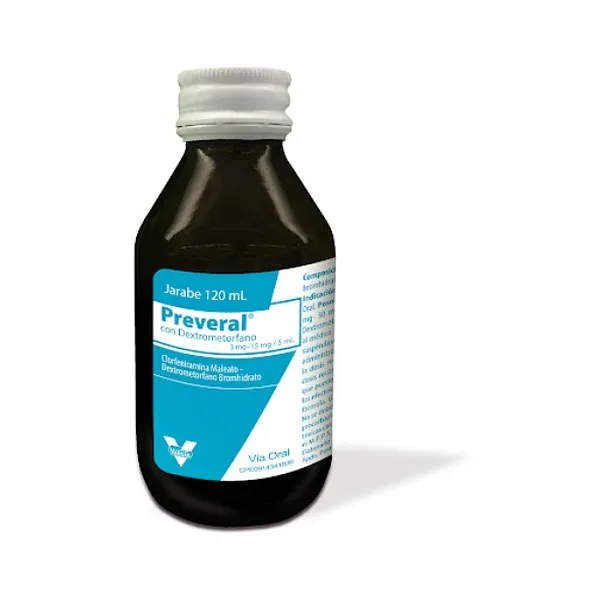 JARABE PREVERAL DEXTROMETORFANO (120 ML)