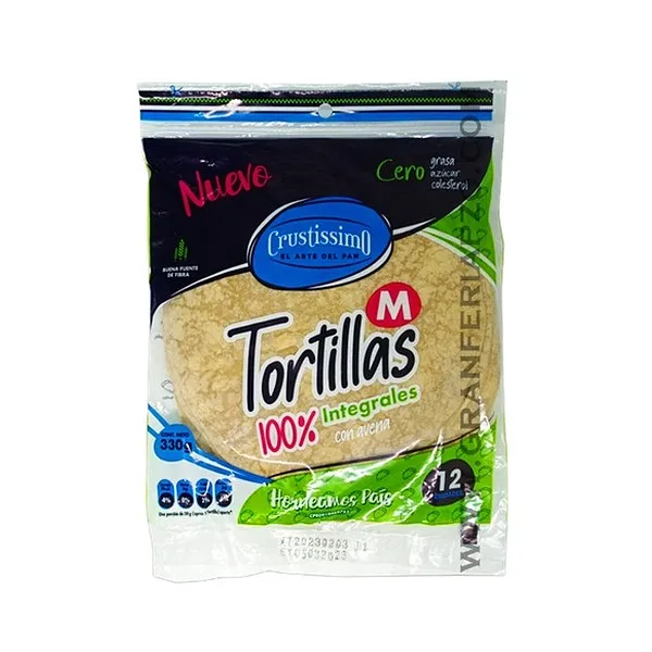 CRUST TORTILLA INTEGRAL 100% 330G