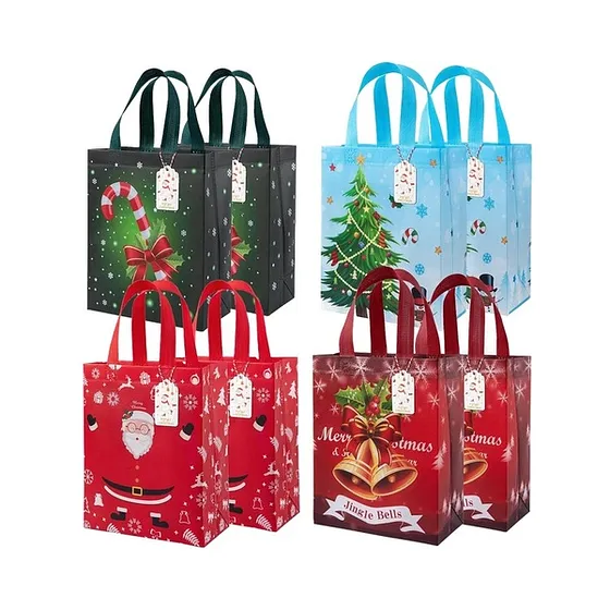 BOLSA DE REGALO NAVIDEÑA POLIÉSTER (30 CM)