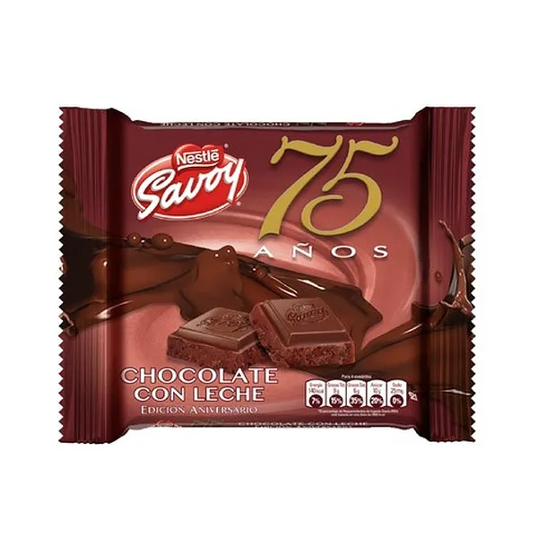 NESTLE SAVOY 75 ANO CHOCO CON LECHE 100G
