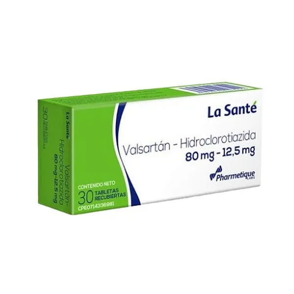 VALSARTAN HCT LA SANTE 80-12,5MG X 30