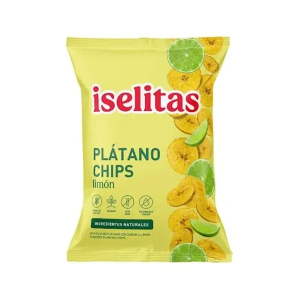CHIPS DE PLÁTANO CON LIMÓN ISELITAS (85 G)