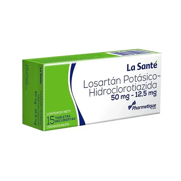 LOSARTAN HCT ELT TAB 50-12,5 MG X 15 TA
