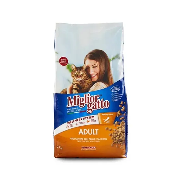 ALIMENTO PARA GATOS POLLO PAVO Y VERDURAS MIGLIORGATTO (2 KG)