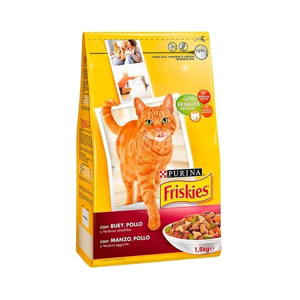 ALIMENTO PARA GATOS ADULTOS POLLO Y VERDURAS PURINA FRISKIES (2 KG)