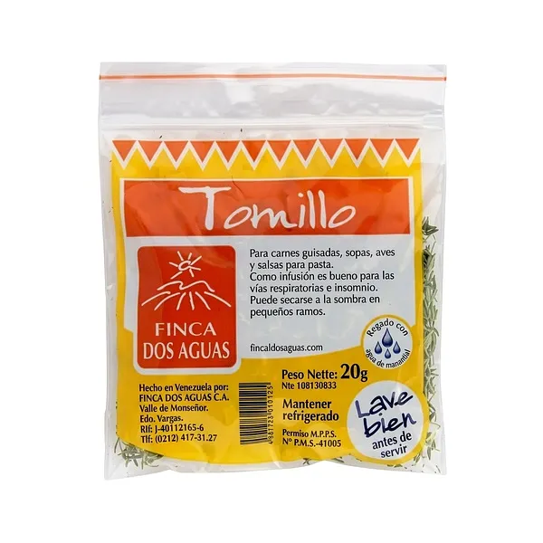 FINCA DOS AGUAS TOMILLO 20G (POR UNIDAD)